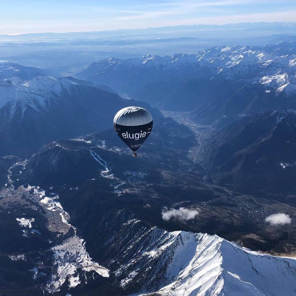 Ballonvaart boven de Alpen