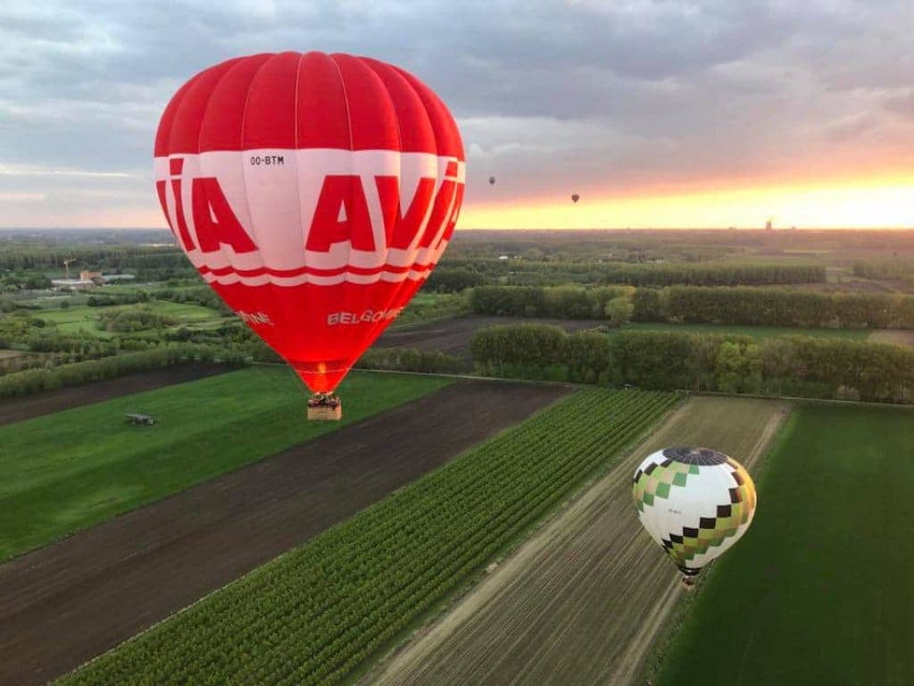 hot air balloon flight in Belgium